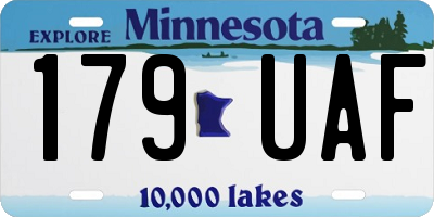 MN license plate 179UAF