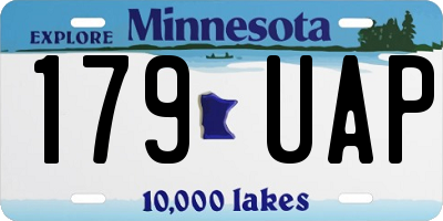 MN license plate 179UAP