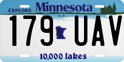 MN license plate 179UAV