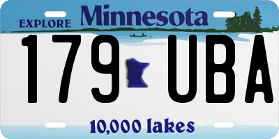 MN license plate 179UBA