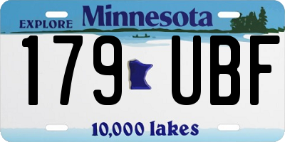 MN license plate 179UBF