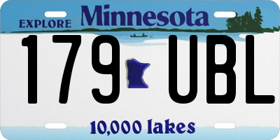 MN license plate 179UBL