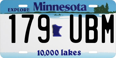 MN license plate 179UBM