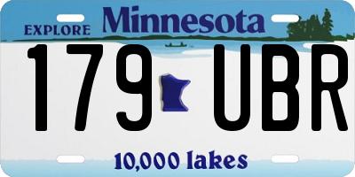 MN license plate 179UBR