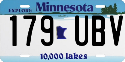 MN license plate 179UBV