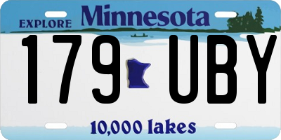 MN license plate 179UBY
