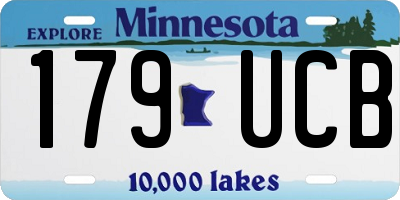 MN license plate 179UCB