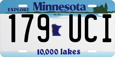 MN license plate 179UCI