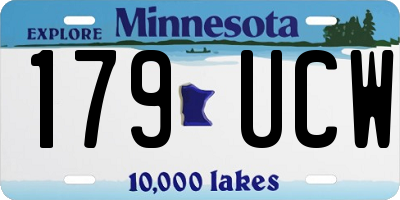 MN license plate 179UCW