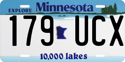 MN license plate 179UCX