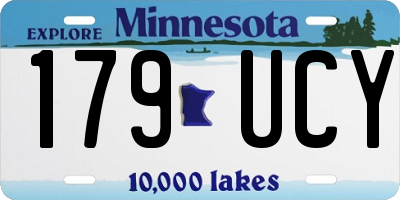 MN license plate 179UCY