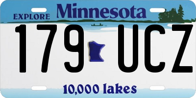 MN license plate 179UCZ