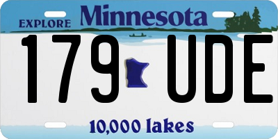 MN license plate 179UDE