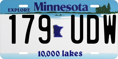 MN license plate 179UDW