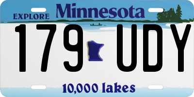 MN license plate 179UDY