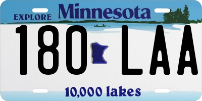 MN license plate 180LAA