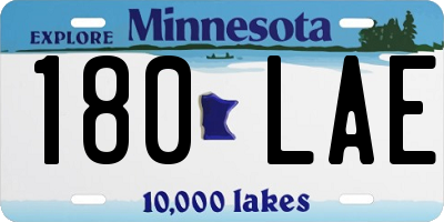 MN license plate 180LAE