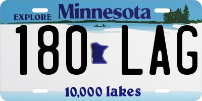 MN license plate 180LAG