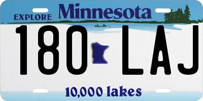 MN license plate 180LAJ