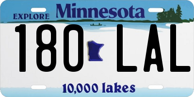 MN license plate 180LAL