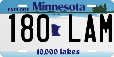 MN license plate 180LAM