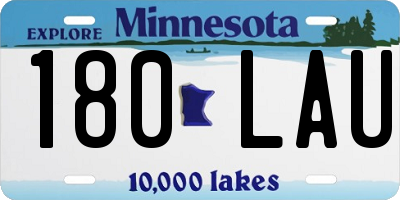 MN license plate 180LAU