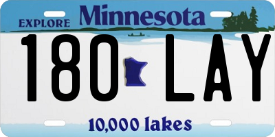 MN license plate 180LAY