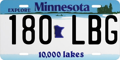 MN license plate 180LBG