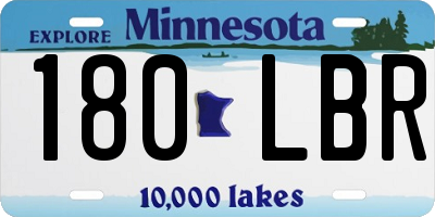 MN license plate 180LBR