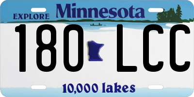 MN license plate 180LCC