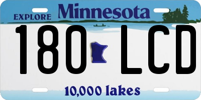 MN license plate 180LCD