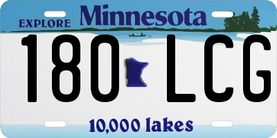MN license plate 180LCG