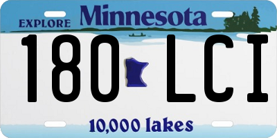 MN license plate 180LCI