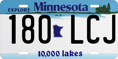 MN license plate 180LCJ