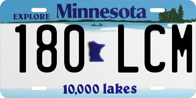 MN license plate 180LCM