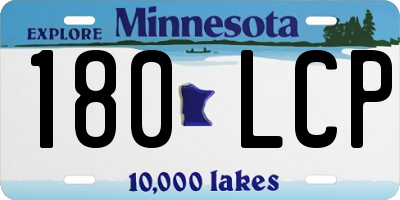 MN license plate 180LCP