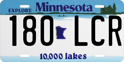 MN license plate 180LCR