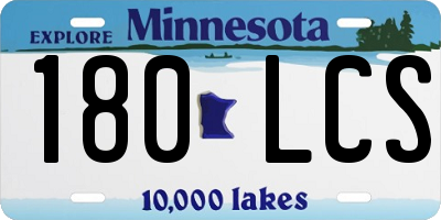 MN license plate 180LCS