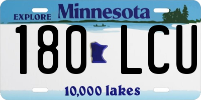 MN license plate 180LCU