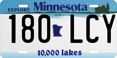 MN license plate 180LCY