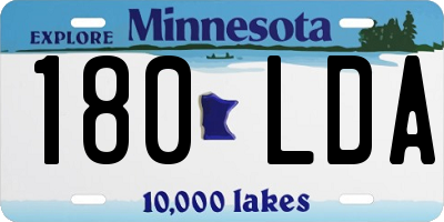 MN license plate 180LDA