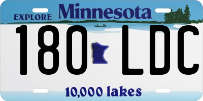 MN license plate 180LDC