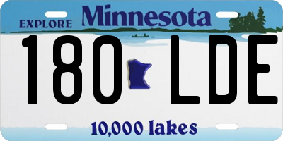 MN license plate 180LDE