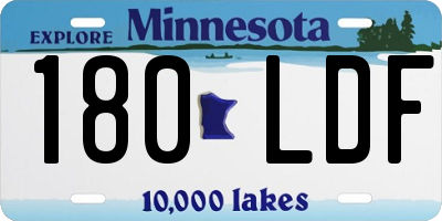 MN license plate 180LDF