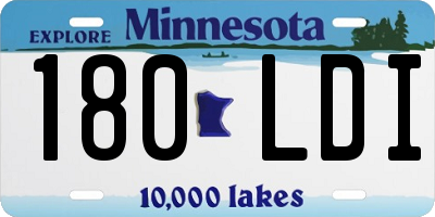 MN license plate 180LDI