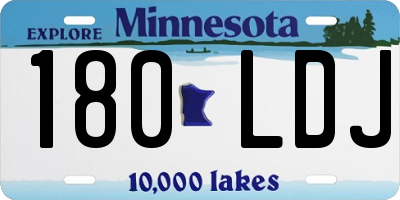 MN license plate 180LDJ