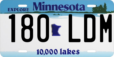 MN license plate 180LDM
