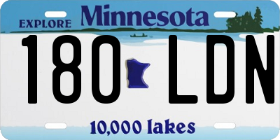MN license plate 180LDN