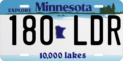 MN license plate 180LDR