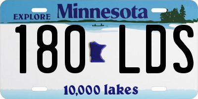 MN license plate 180LDS
